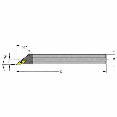 Indexable Boring Bar 0.4450 Carbide