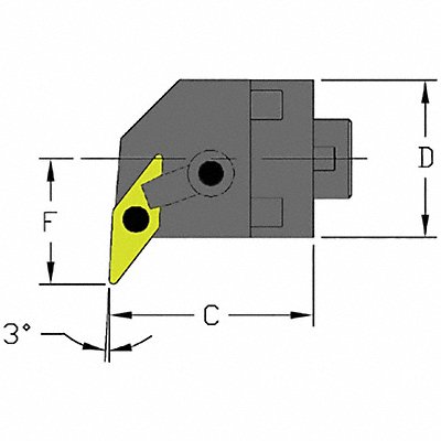 Indexable Cutting Head VNMG 3-1/4 