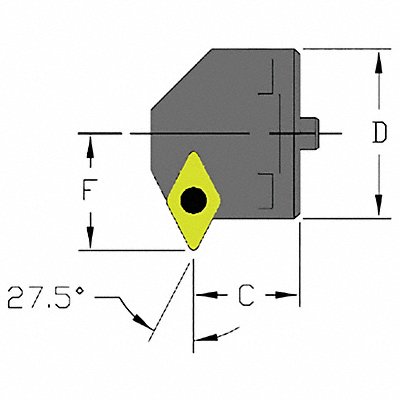 Indexable Cutting Head DCMT 1.9680 