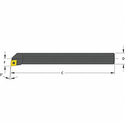 Indexable Boring Bar 0.1750 HSS