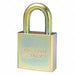 Keyed Padlock 3/4 in Rectangle Gold PK6