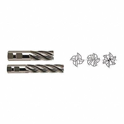 Sq. End Mill Single End HSS 5/8 