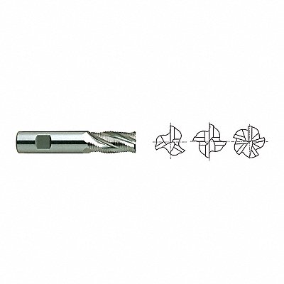 Sq. End Mill Single End HSS 5/8 