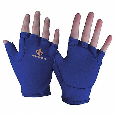 Impact Gloves L Bl/Yllw Fingerless Left