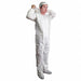 Hooded Coverall Elastic White XL PK25