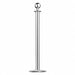 Sphere Top Post Satin Chrome Universal