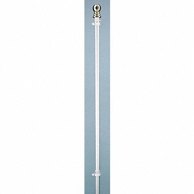 Flag Pole Hanging and Spnning White 5 ft