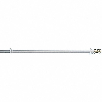 Flag Pole Hanging and Spnning Silvr 6 ft
