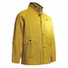 Collared Rain Jacket Yelw Ribbed PVC M