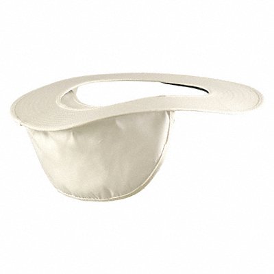 Visor with Neck Shade White Poly/Cotton