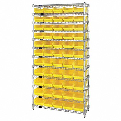 G7061 Bin Shlvng 12inx74inx36in Yellow