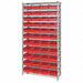 G7063 Bin Shlvng 12inx74inx36in Red