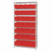 G7066 Bin Shlvng 14inx74inx36in Red