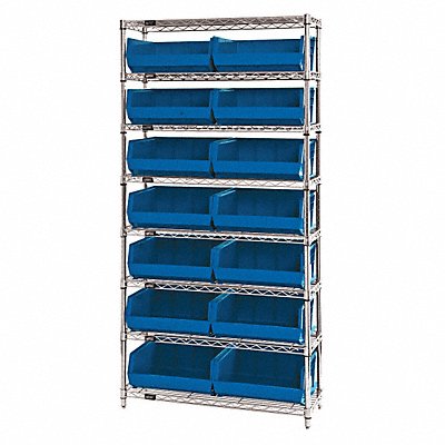 G7067 Bin Shlvng 14inx74inx36in Blue