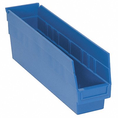 G7028 Shelf Bin Blue Polypropylene 8 in