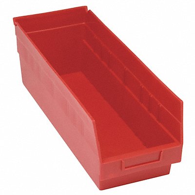 G7029 Shelf Bin Red Polypropylene 8 in