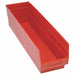 G7031 Shelf Bin Red Polypropylene 8 in