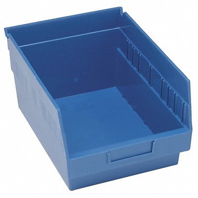 G7032 Shelf Bin Blue Polypropylene 8 in