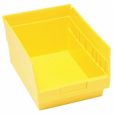 G7032 Shelf Bin Yellow Polypropylene 8 in