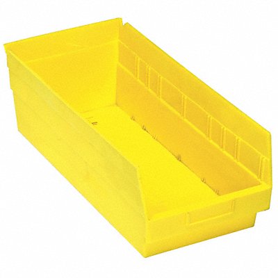 G7033 Shelf Bin Yellow Polypropylene 8 in