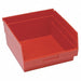 G7034 Shelf Bin Red Polypropylene 8 in