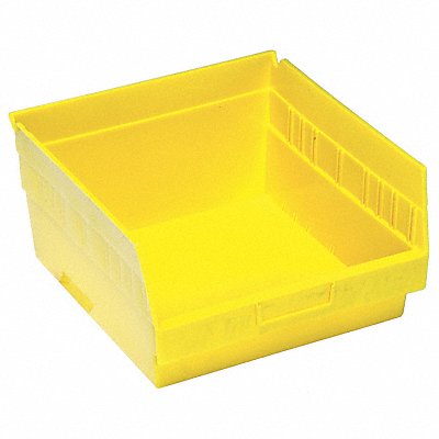 G7034 Shelf Bin Yellow Polypropylene 8 in