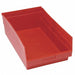 G7035 Shelf Bin Red Polypropylene 8 in