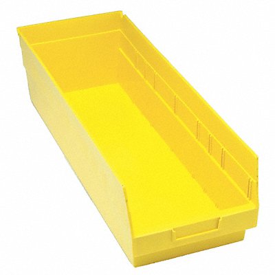 G7036 Shelf Bin Yellow Polypropylene 8 in