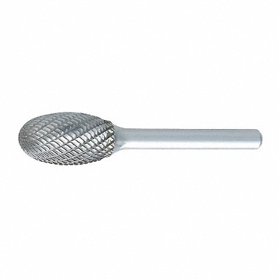 Oval Bur SE Radius End 1/4 Carbide