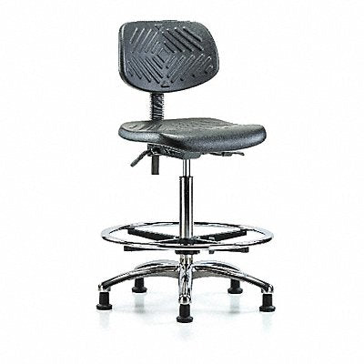 Poly Chair Chrome High FR Stat Black