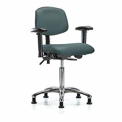 Vinyl Chair Chrome Med AA Stat Blue