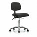 Vinyl Chair Chrome Med Casters Black