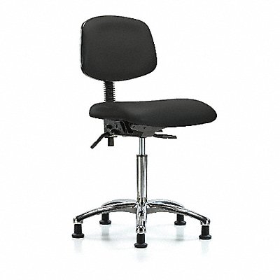 Vinyl Chair Chrome Med T Stat Blk