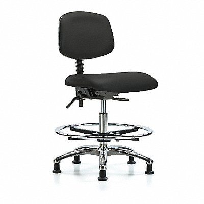 Vin Chair Chrome Med T FR Cast Blk