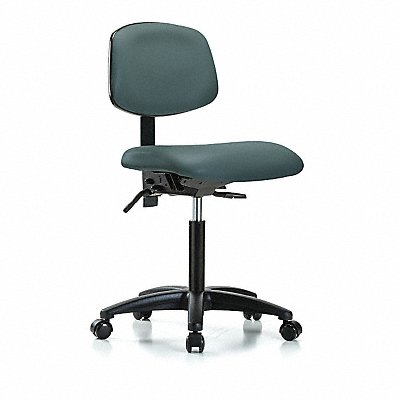 Vinyl Chair Med Tilt Casters Blue