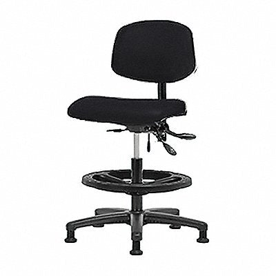 Vinyl Chair Med FR Glides Black