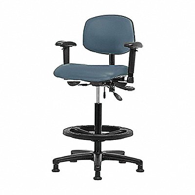 Vinyl Chair High AA FR Glides Blue