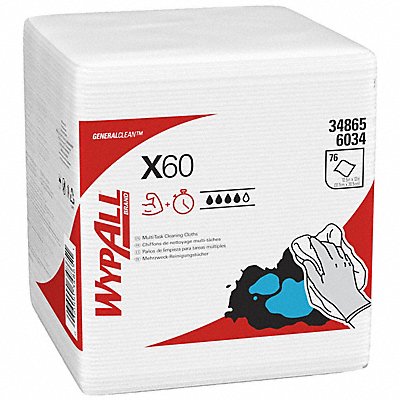 Dry Wipe 12 x 12-1/2 White PK12