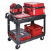 Utility Cart 2 Shelves Black 500 lb.