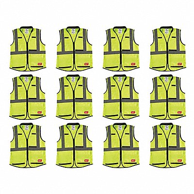 High Visibility Vest 12 pk 3XL/4XL