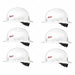 Hard Hat White 6 pk Front Brim