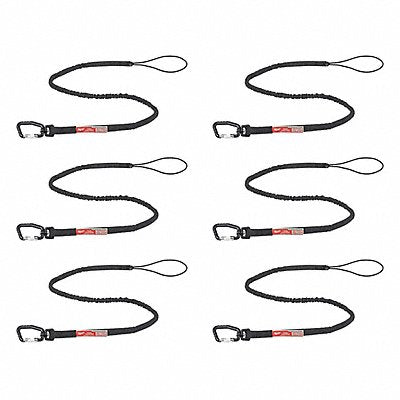 Tool Lanyard 6 pk 15 lb 54 L Black