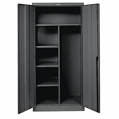 K4192 Storage Cabinet 78 x48 x18 Black 4Shlv