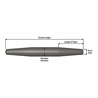 Pin Drift Barrel 8 Lg 7/16 Point