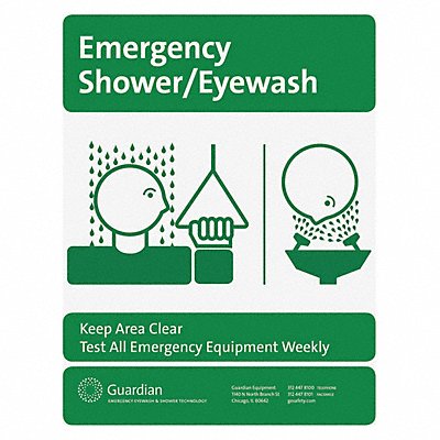 Emergency Shower Eyewash Safety Sign