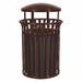 J6409 Trash Can 37 gal Brown Steel