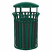 J6409 Trash Can 35 gal Green Steel