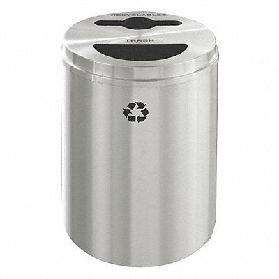 Recycling Container Silver 33 gal.