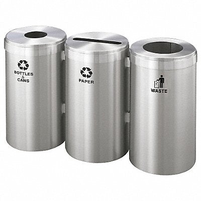 Recycling Container Silver 69 gal.