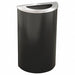 Trash Can Half Round 14 gal Black